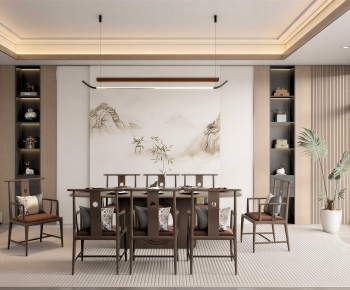 New Chinese Style Dining Room-ID:663722049