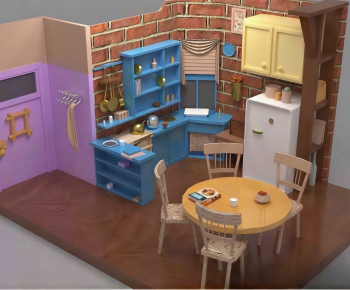 Modern Cartoon House-ID:976190667