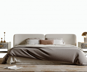 Modern Double Bed-ID:597042089