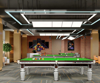 Industrial Style Billiard Room-ID:584590468
