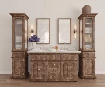American Style Bathroom Cabinet-ID:915580038