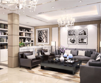 Modern A Living Room-ID:340677024