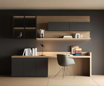 Modern Computer Desk And Chair-ID:690047983