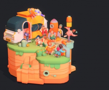 Modern Cartoon House-ID:940743927