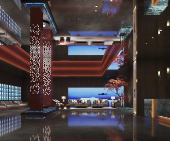 New Chinese Style Lobby Hall-ID:118484024