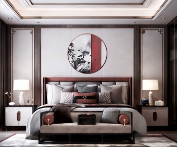 New Chinese Style Bedroom-ID:438411953