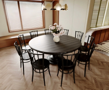 French Style Dining Table And Chairs-ID:541482939