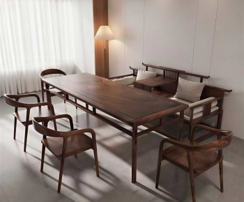 New Chinese Style Dining Table And Chairs-ID:605299958