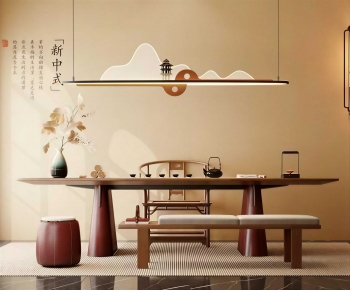 New Chinese Style Tea Tables And Chairs-ID:464799492