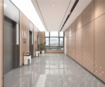 Modern Office Elevator Hall-ID:197761069