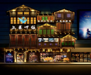 New Chinese Style Facade Element-ID:928581002