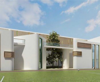 Modern School Building-ID:611891983