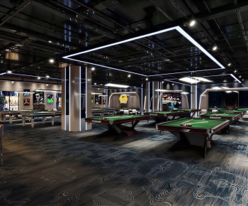 Industrial Style Billiard Room-ID:717051988