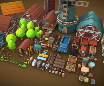 Modern Cartoon House-ID:437778008