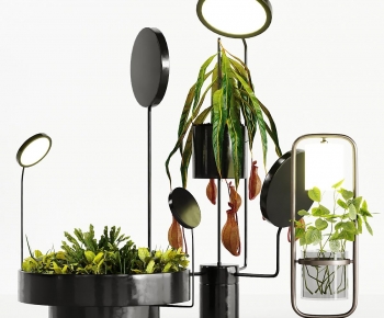 Modern Potted Green Plant-ID:691894051