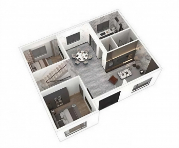 Modern A Bird's-eye View Of Home Decoration-ID:989798074