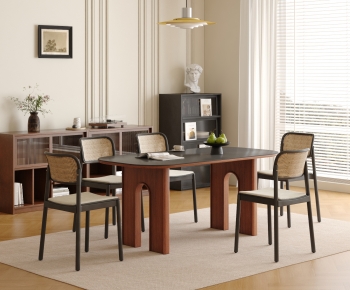 French Style Dining Table And Chairs-ID:730885983