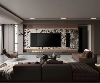 Modern A Living Room-ID:596610072