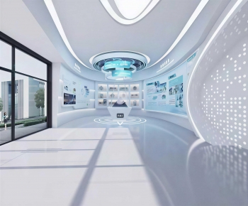 Modern Exhibition Hall-ID:483802081