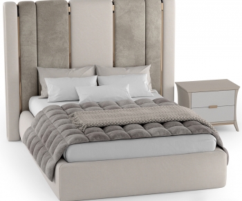 Modern Double Bed-ID:373439074