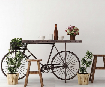 Industrial Style Leisure Table And Chair-ID:646677975