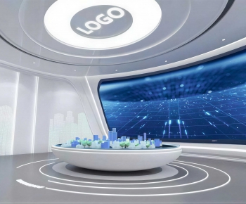 Modern Exhibition Hall-ID:690377953