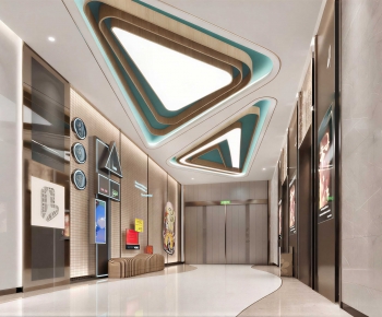 Modern Office Elevator Hall-ID:576458938