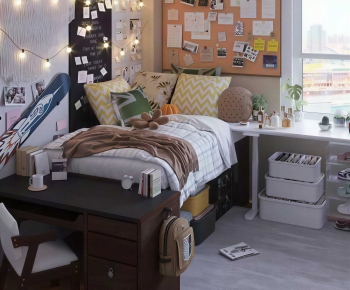 Modern Single Bed-ID:114708905