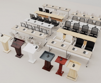 Modern Office Desk And Chair-ID:713471894