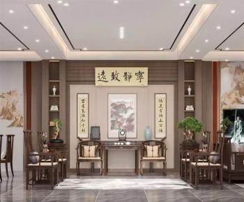 New Chinese Style A Living Room-ID:552216051
