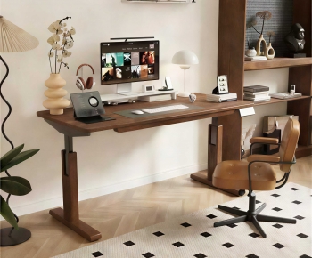 Modern Computer Desk And Chair-ID:485307934