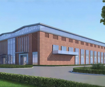 Modern Industrial Building-ID:686228046