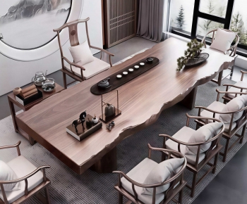 New Chinese Style Tea Tables And Chairs-ID:670727979