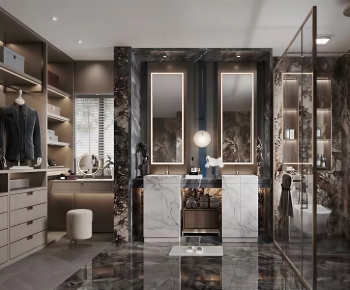 Modern Clothes Storage Area-ID:631849059