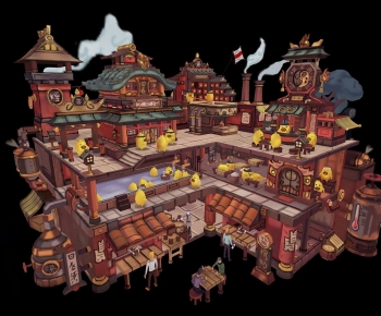 Modern Cartoon House-ID:987119787