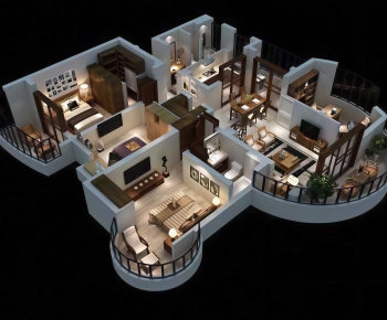 Modern A Bird's-eye View Of Home Decoration-ID:426338917