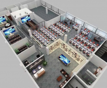 Modern Bird 's-eye View Of Office-ID:768594034