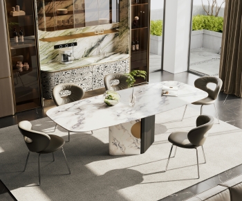 Modern Dining Table And Chairs-ID:960803033