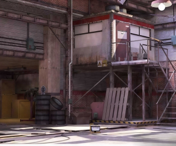 Industrial Style Underground Garage-ID:203444006