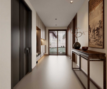 New Chinese Style Hallway-ID:624650003