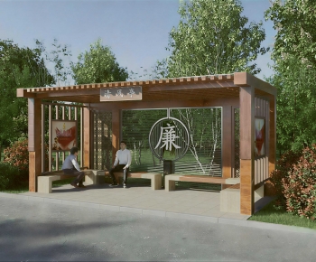 New Chinese Style Building Component-ID:500489001