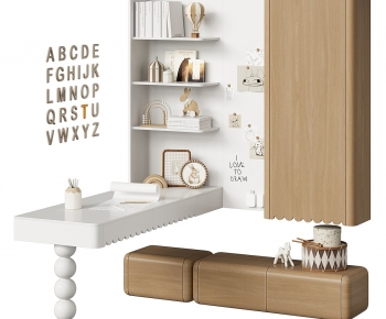 Modern Computer Desk And Chair-ID:885762938