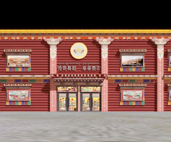 New Chinese Style Facade Element-ID:464514976