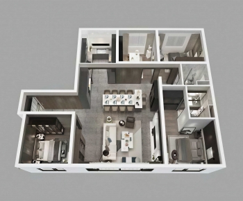 Modern A Bird's-eye View Of Home Decoration-ID:266557933