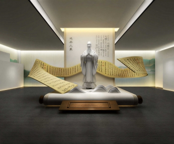 New Chinese Style Exhibition Hall-ID:696789034