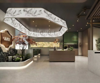 New Chinese Style Office Reception Desk-ID:932998906