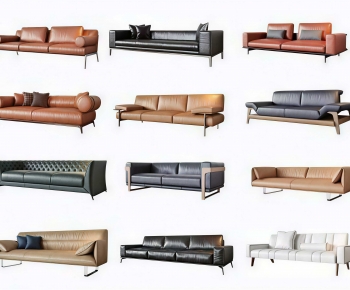 Modern Three-seat Sofa-ID:865442043