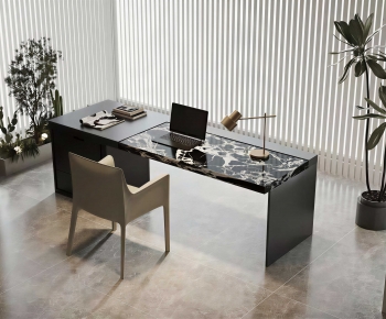 Modern Computer Desk And Chair-ID:260443938