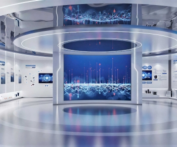 Modern Exhibition Hall-ID:554991967