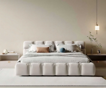 Modern Double Bed-ID:687385082